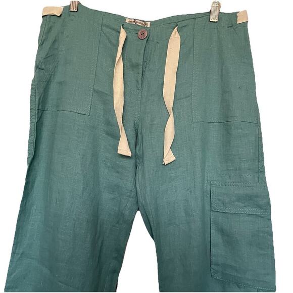 For Joseph Linen Capri Pants Womens‎ Beachy Minimalist Travel Size Medium - Picture 5 of 5